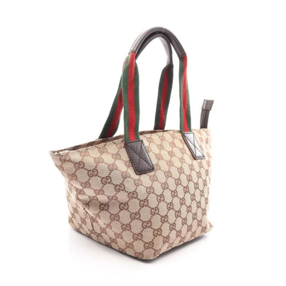 Gucci Multicolor Cream Bag Beige Canvas Sherry Tote Leather GG Cream Tan